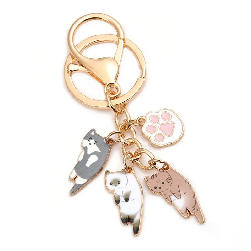 Cute Cartoon Cat Paw Keychain