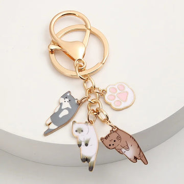 Cute Cartoon Cat Paw Keychain