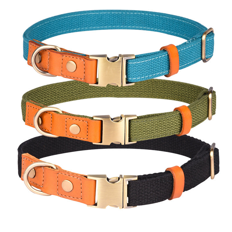 First Layer Genuine Cowhide Leather Pet Collar